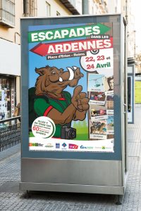 Affiche Escapade Dans Les Ardennes publicité Abribus