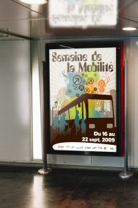 Affiche Semaine de La Mobilité publicité métro