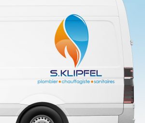 Création du logo de Sébastien Klipfel, plombier chauffagiste - 54 - Nancy - Lorraine